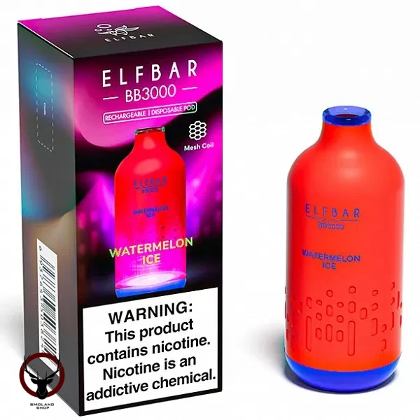Электронная сигарета ELF BAR BB Watermelon Ice (3000 затяжек) 20 мг