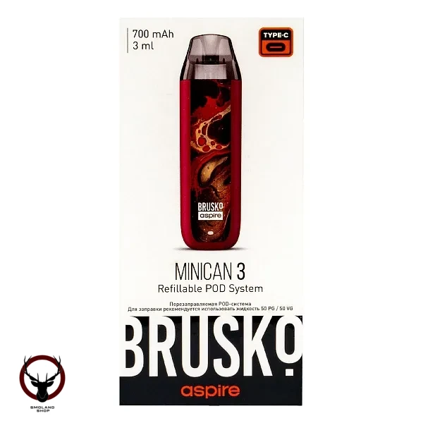 Электронная система BRUSKO Minican 3 тёмно-красный флюид