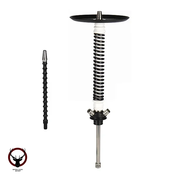 Кальян MAMAY CUSTOMS Coilovers бело-черный (грав. Кубы) (без колбы)