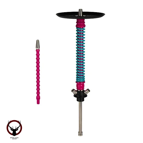 Кальян MAMAY CUSTOMS Coilovers фуксия-м.волна (грав. черепа) (без колбы)