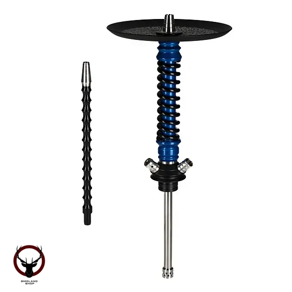 Кальян MAMAY CUSTOMS Coilovers MINI голубой лак - черный (грав. Калиграфия) (без колбы)