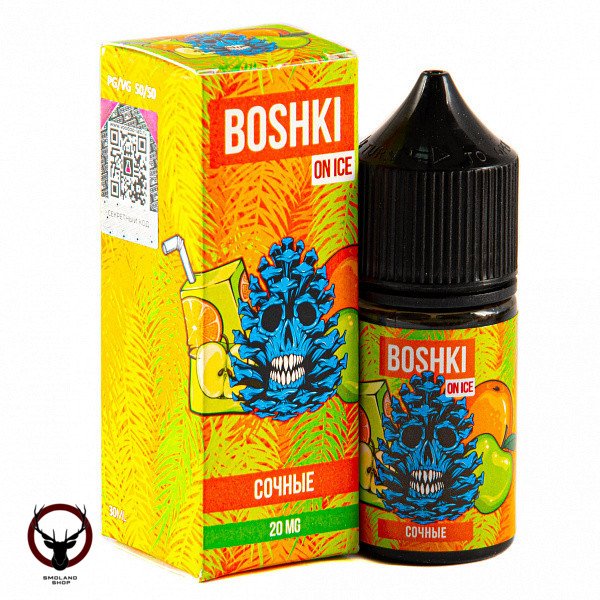 Жидкость BOSHKI ON ICE SALT Сочные 20 мг 30 мл