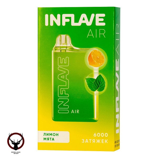 Электронная сигарета INFLAVE AIR Лимон Мята (6000 затяжек)
