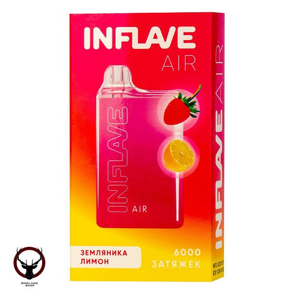 Электронная сигарета INFLAVE AIR Земляника Лимон (6000 затяжек)