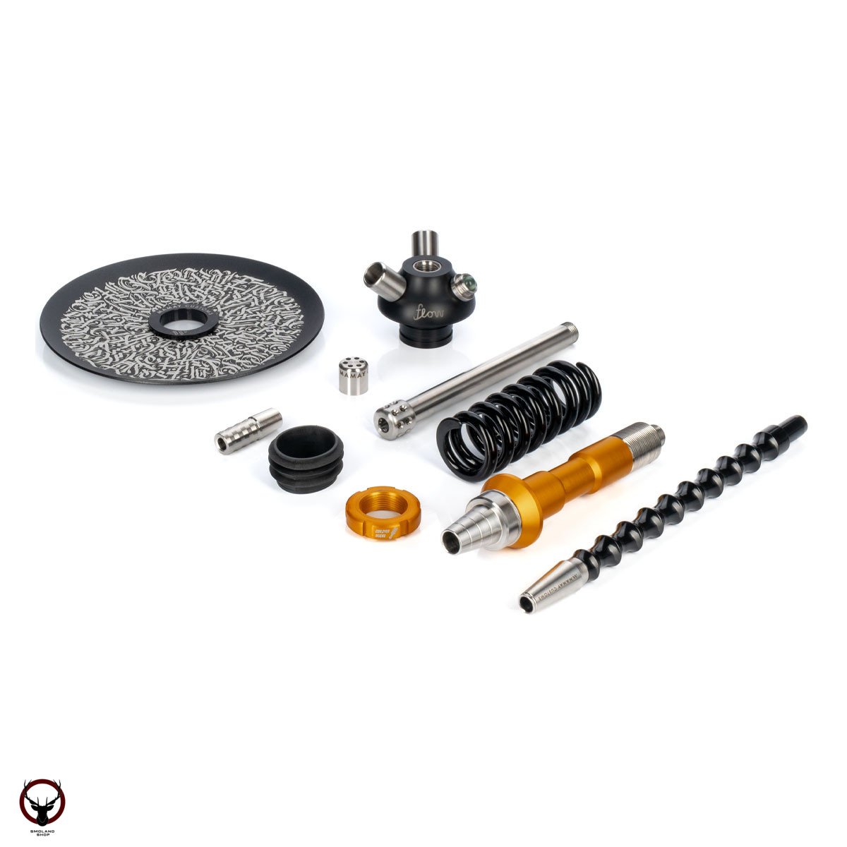 Кальян MAMAY CUSTOMS Coilover Micro золото-чёрный (без колбы)