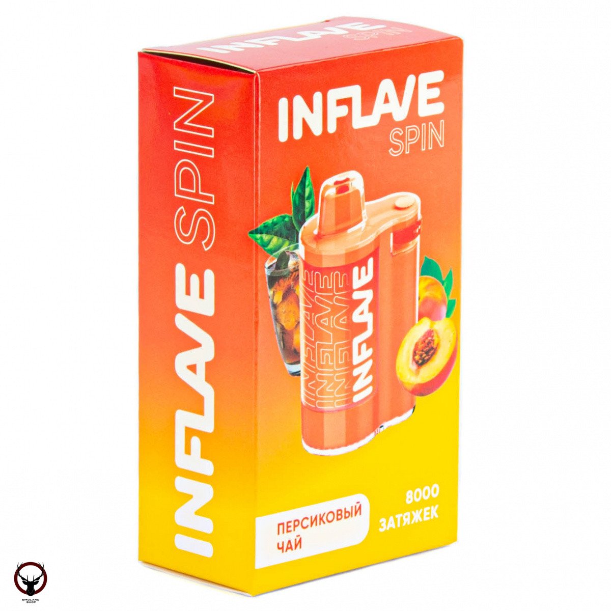 Электронная сигарета INFLAVE SPIN Персиковый чай (8000 затяжек)