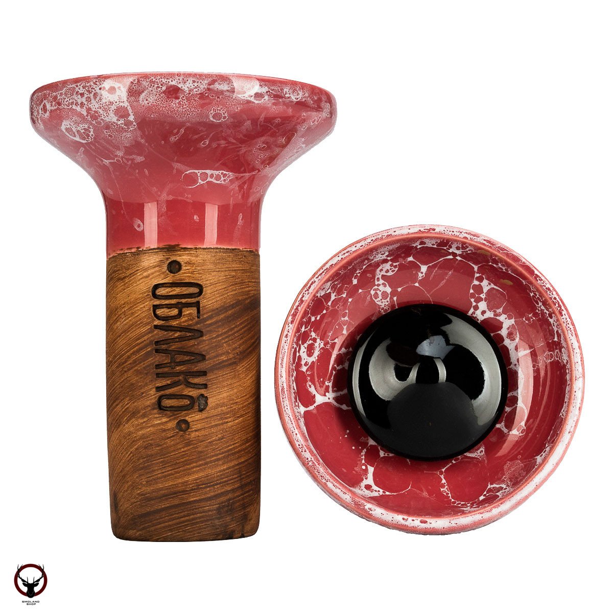 Чашка Облако Flow black on crimson marble
