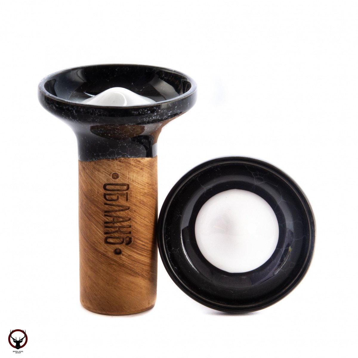 Чашка Облако Flow black on white-black marble