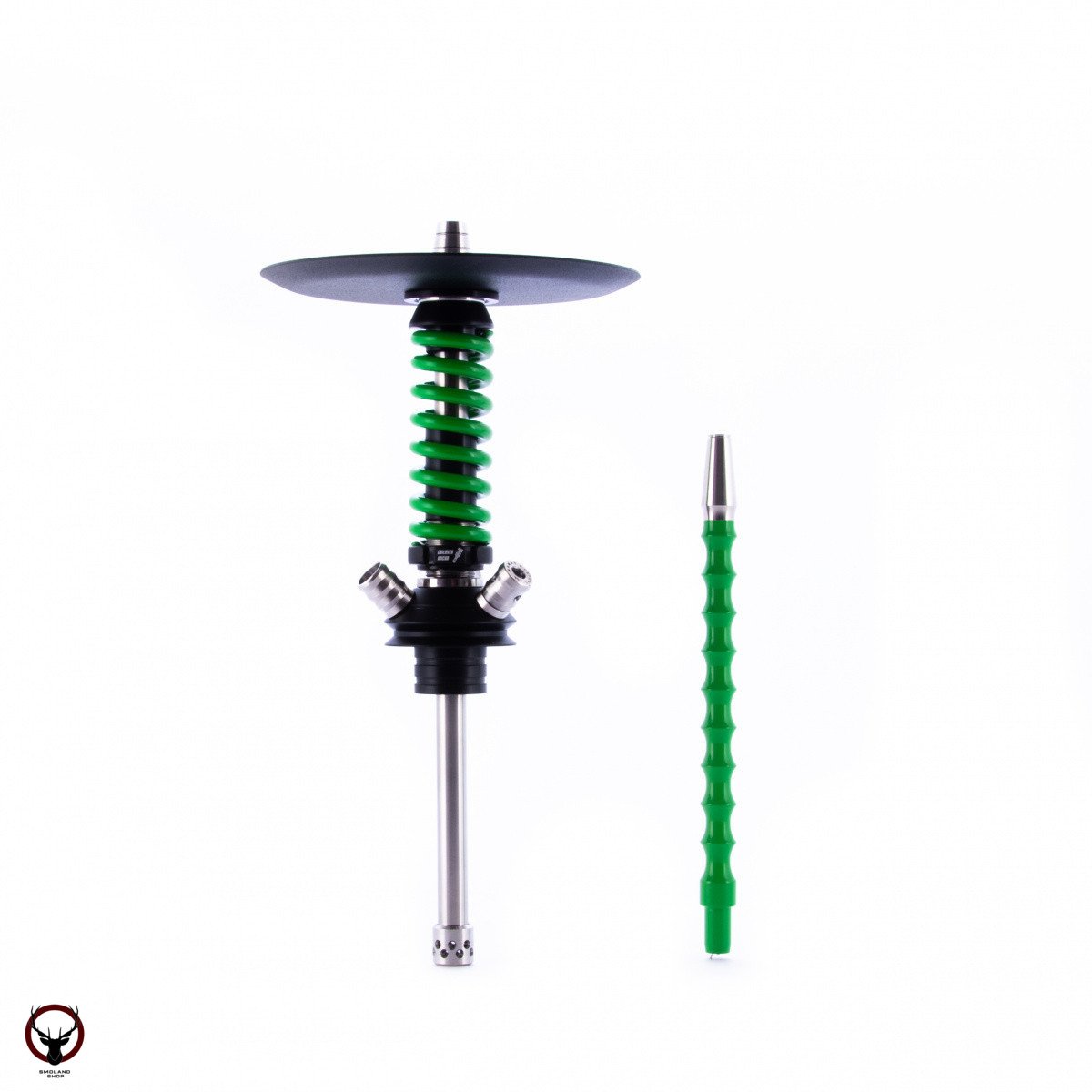 Кальян MAMAY CUSTOMS Coilover Micro чёрно-зелёный лак (без колбы)
