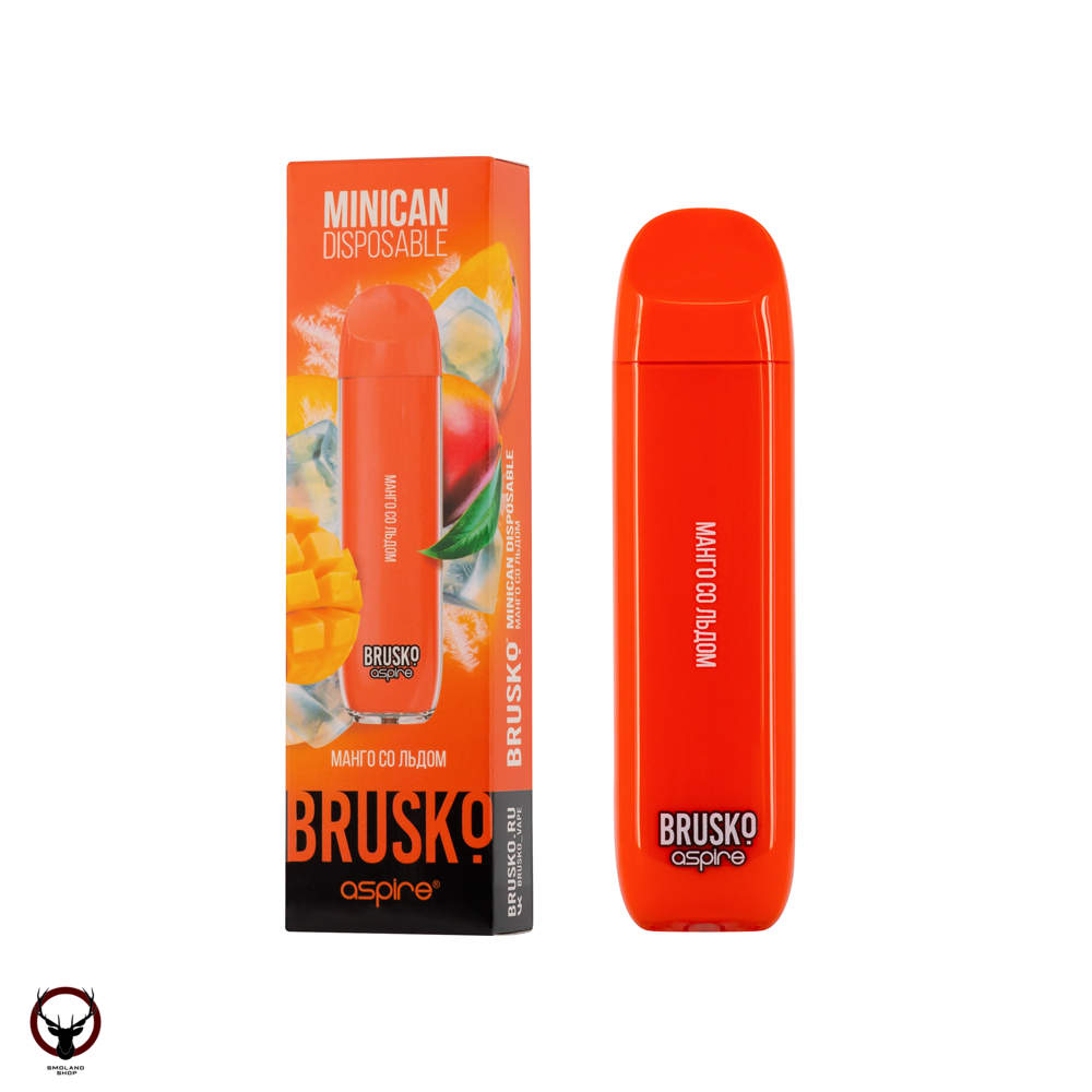 Электронная сигарета BRUSKO Minican Манго со льдом (1500 затяжек)