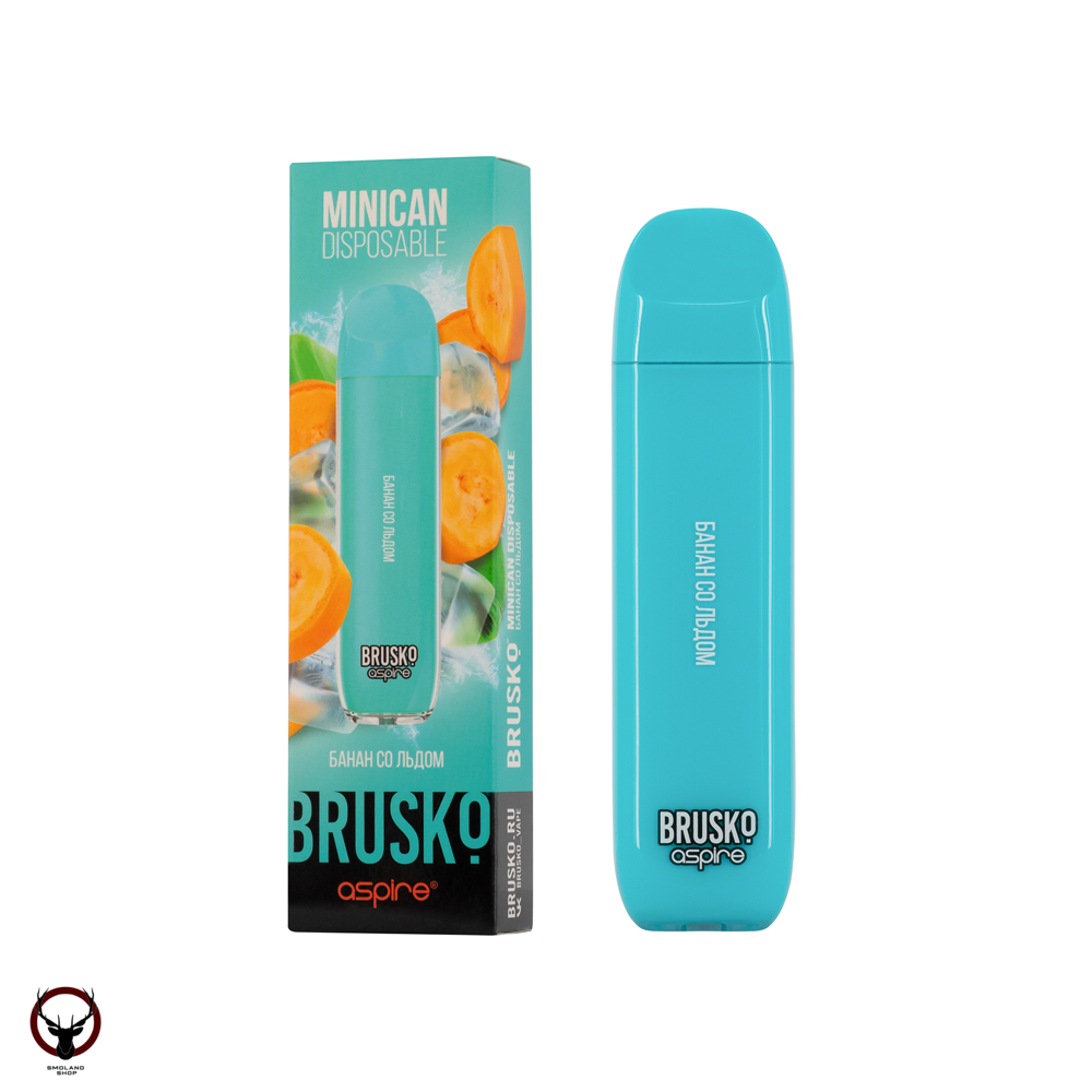 Электронная сигарета BRUSKO Minican Банан со льдом (1500 затяжек)