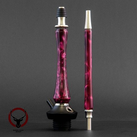 Кальян UNION Sleek акрил фиолетово-красный