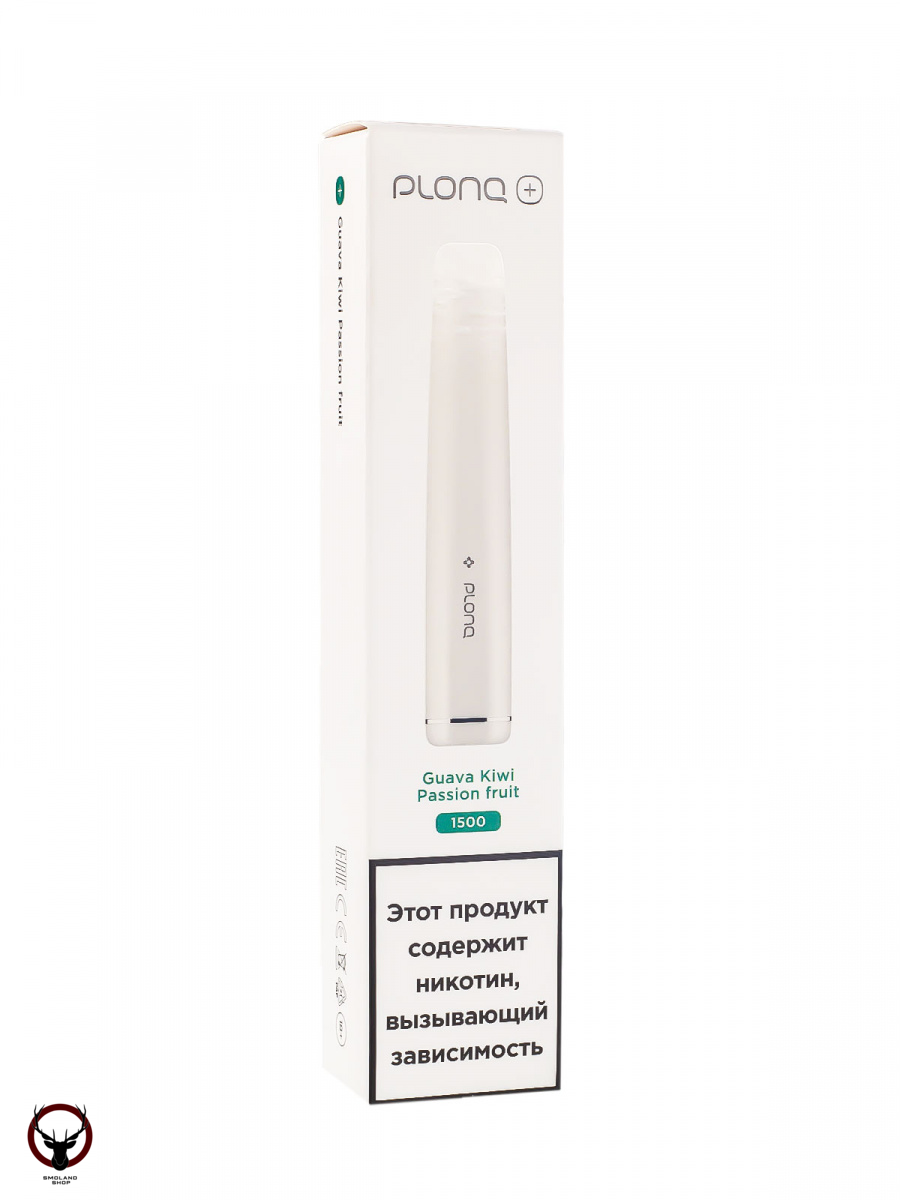 Электронная сигарета PLONQ PLUS Guava Kiwi Passion fruit (1500 затяжек) 20 мг