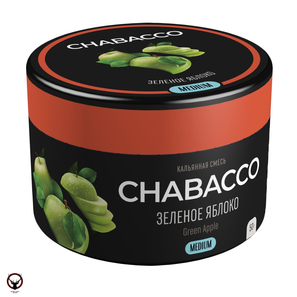 Chabacco MEDIUM Green apple 50 гр МРК