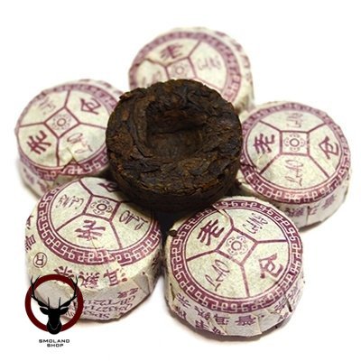 Чай Пуэр Шу Тоу Ча c рисовыми листьями (арт.xtc005), 500 гр.