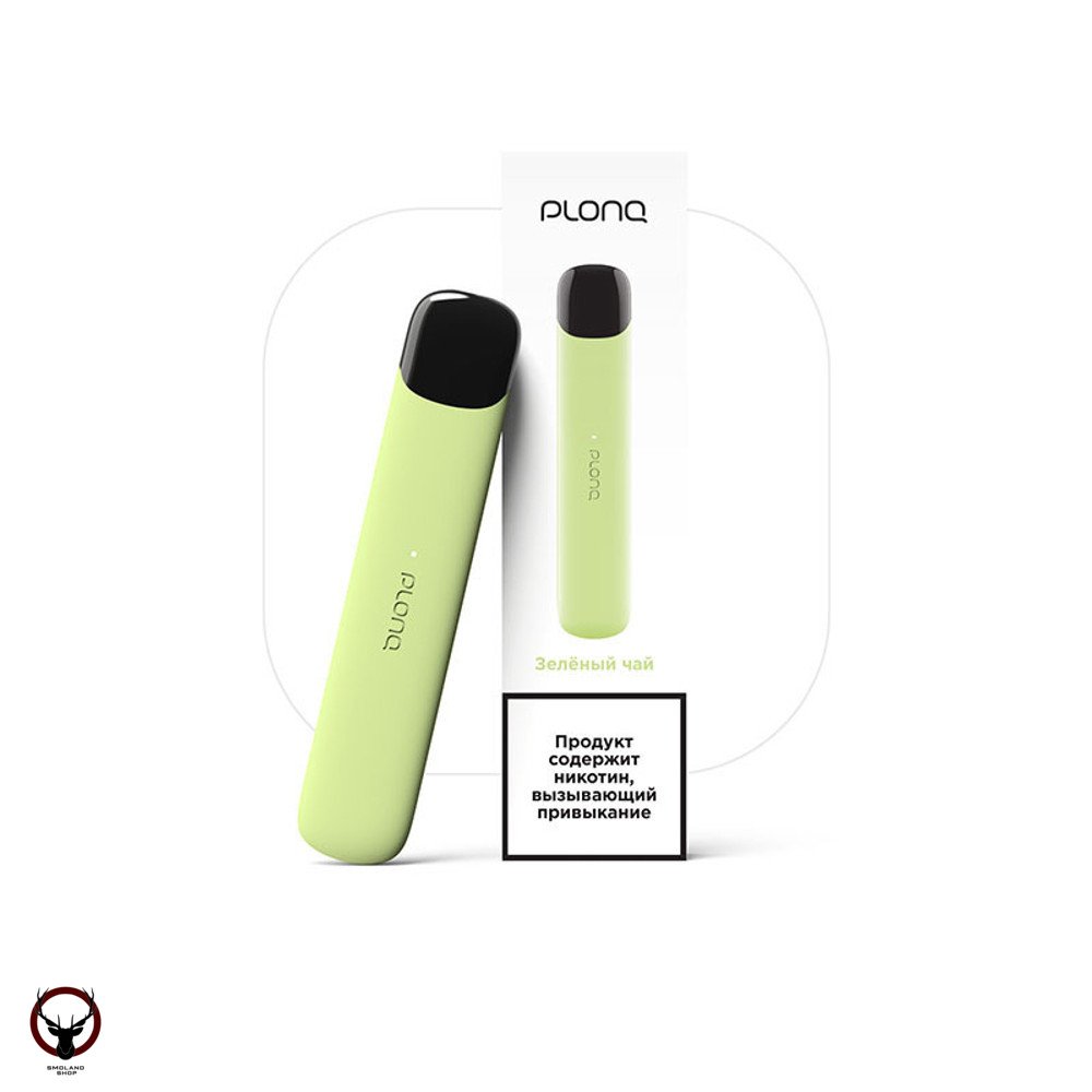 Электронная сигарета PLONQ ALPHA Зелёный чай (600 затяжек) 20 мг