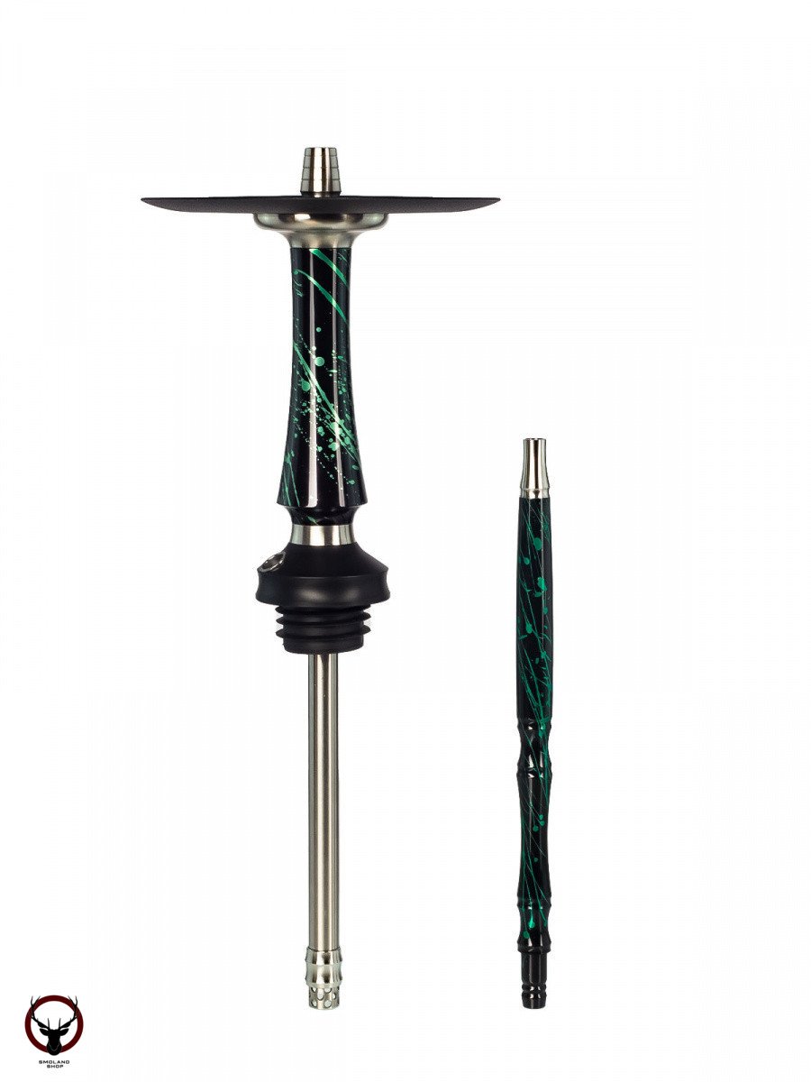 Кальян Voodoo Smoke DOWN Custom black-green (мунд. в цвет)