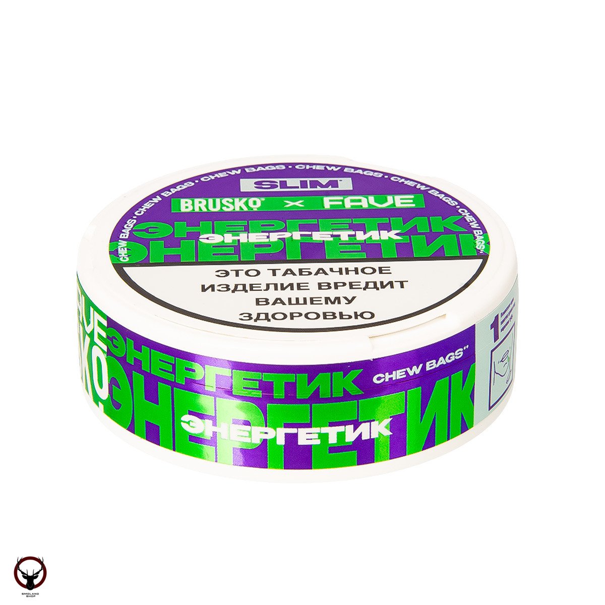 Табак жевательный «BRUSKO X FAVE», SLIM Энергетик, 10гр МРК