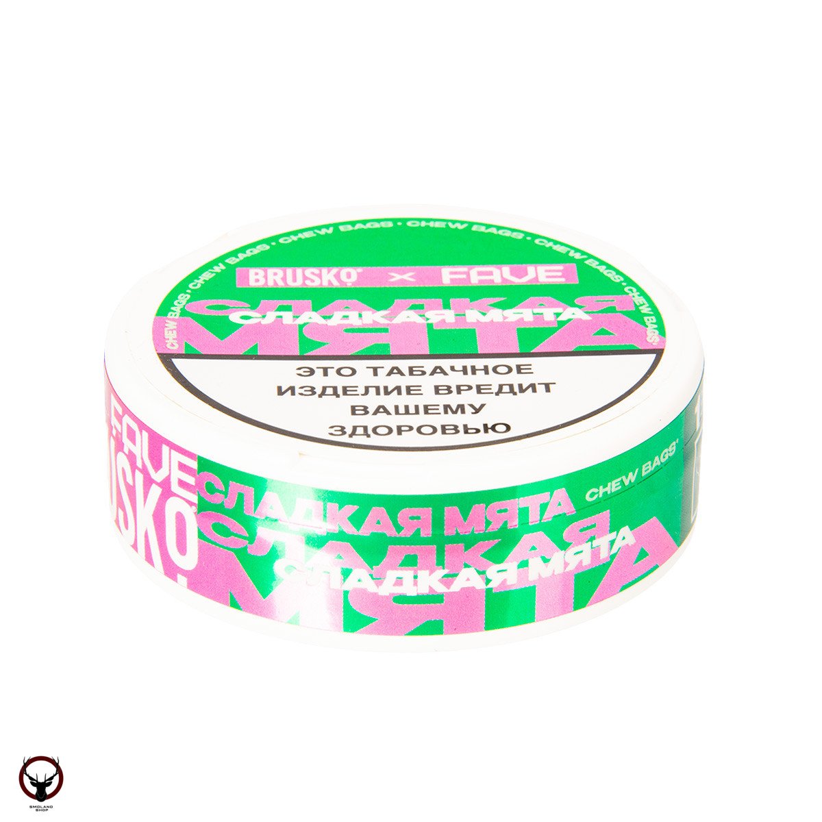 Табак жевательный «BRUSKO X FAVE», SLIM Сладкая мята, 10гр МРК