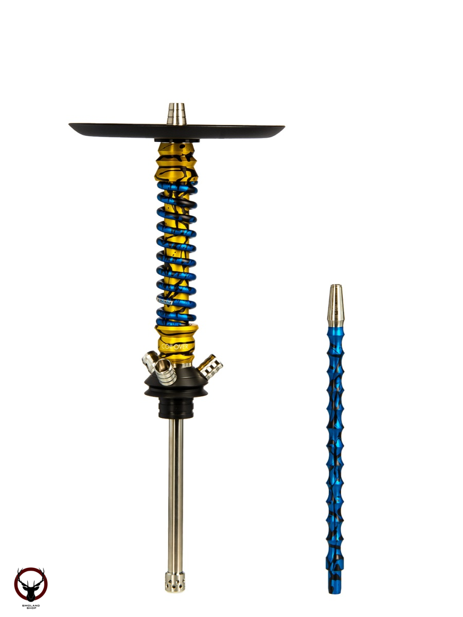 Кальян MAMAY CUSTOMS Coilovers MINI синий сплеш-золотой сплеш (без колбы)