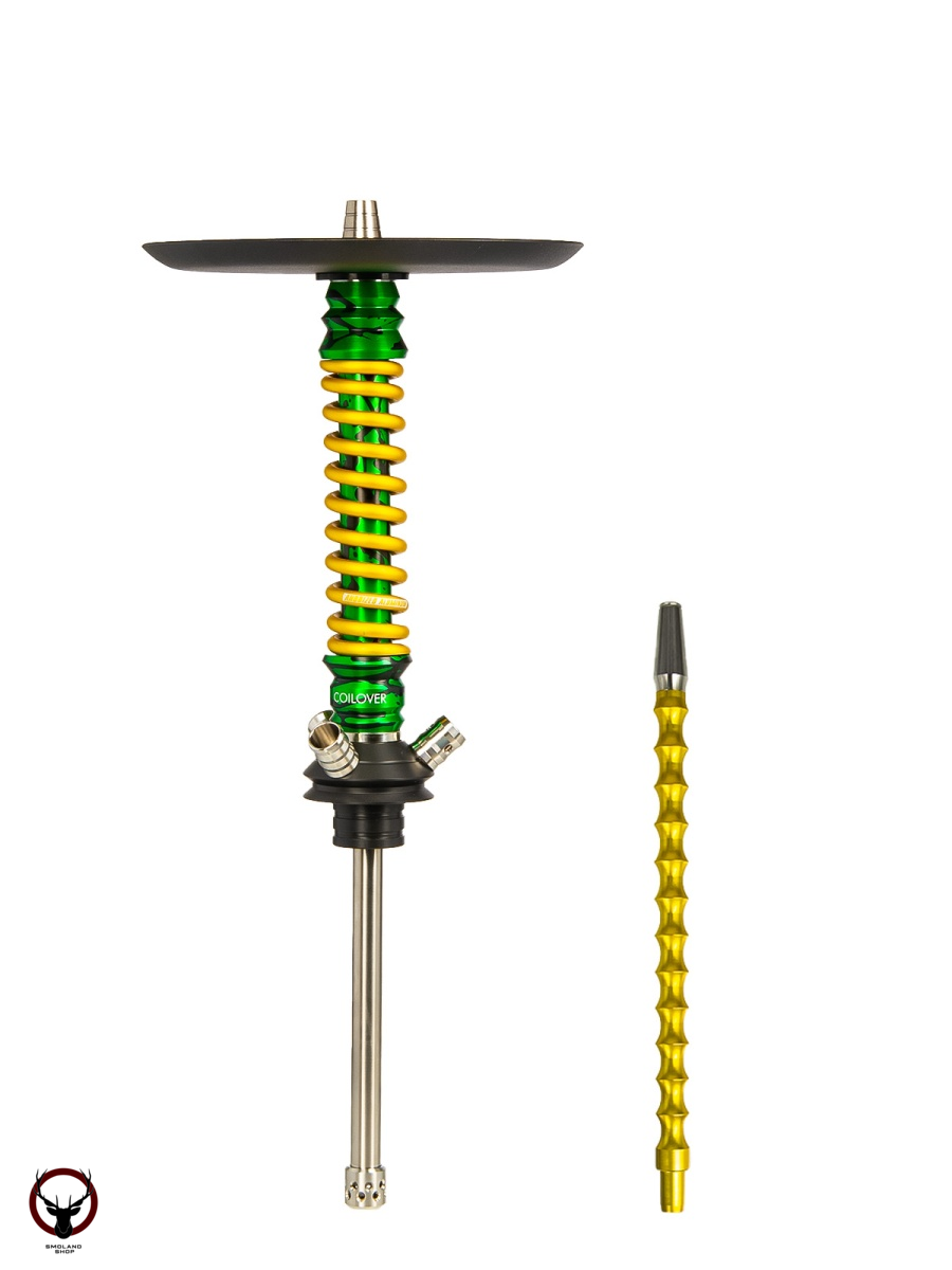 Кальян MAMAY CUSTOMS Coilovers MINI зелёный сплеш-золотой (без колбы)