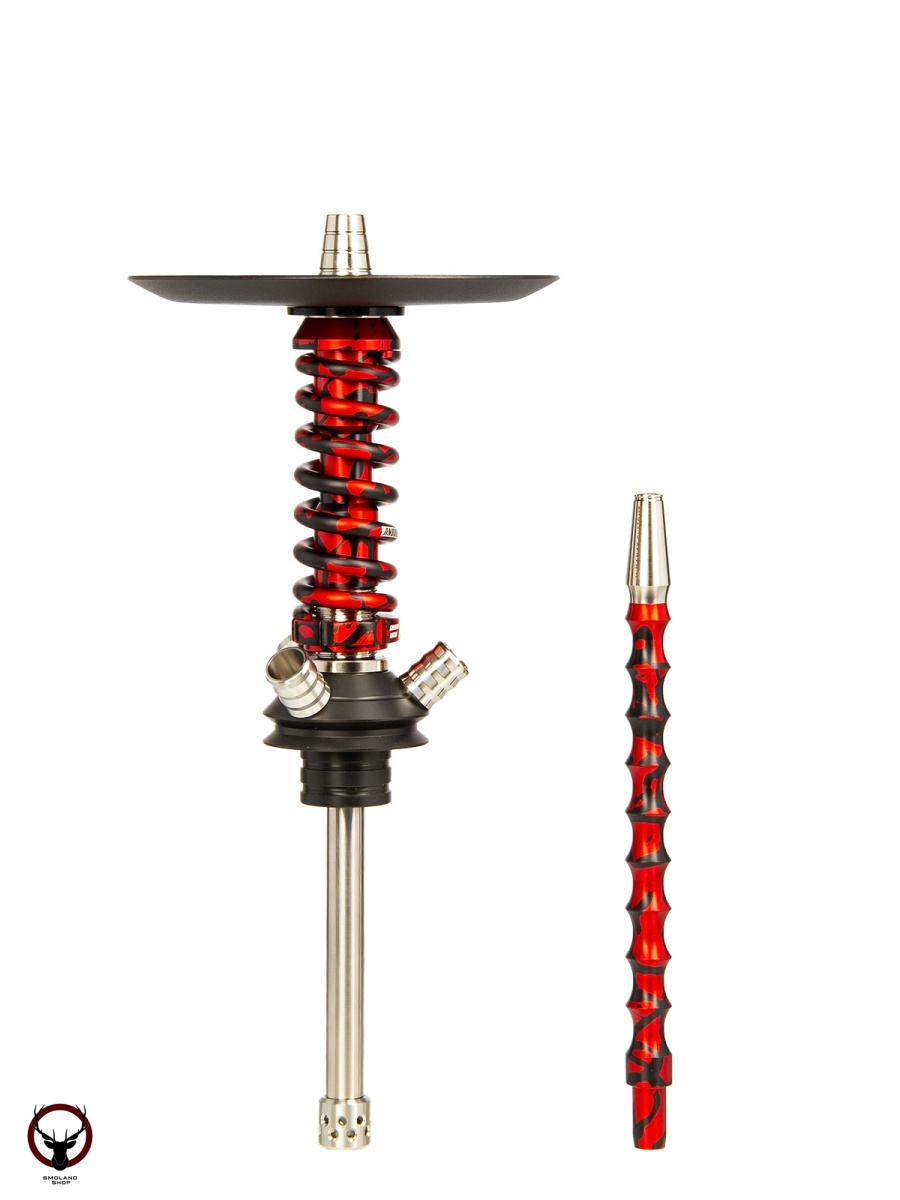 Кальян MAMAY CUSTOMS Coilover Micro красный сплеш (без колбы)