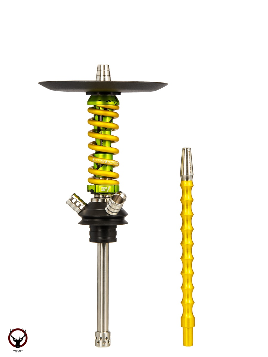 Кальян MAMAY CUSTOMS Coilover Micro салатовый сплеш-золотой (без колбы)