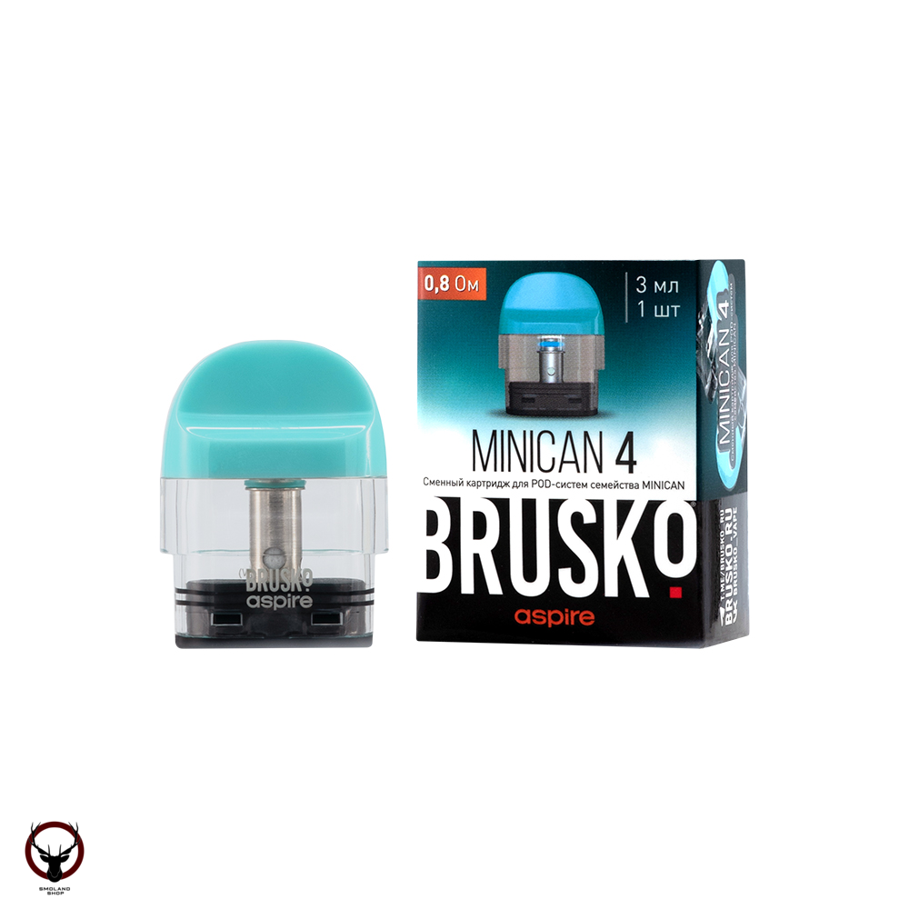 Картридж BRUSKO MINICAN 4 бирюзовый 3 мл 0,8 Ом