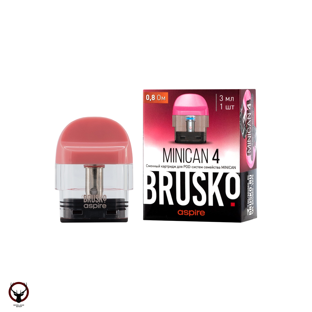 Картридж BRUSKO MINICAN 4 розовый 3 мл 0,8 Ом