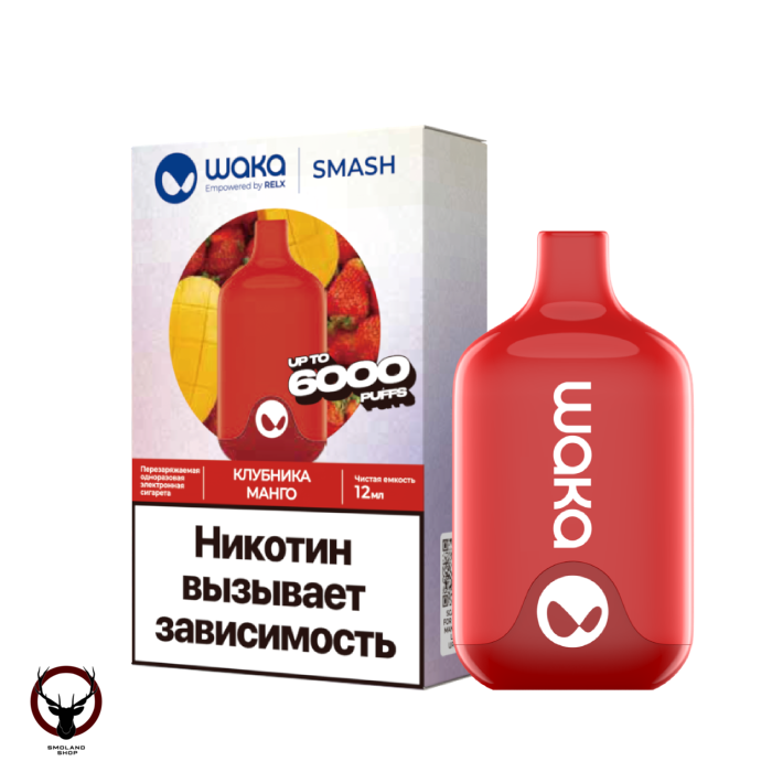 WAKA Клубника Манго (6000 затяжек) МРК