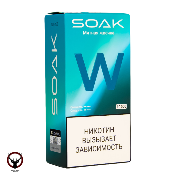 Электронная сигарета SOAK W Мятная жвачка 10000 затяжек