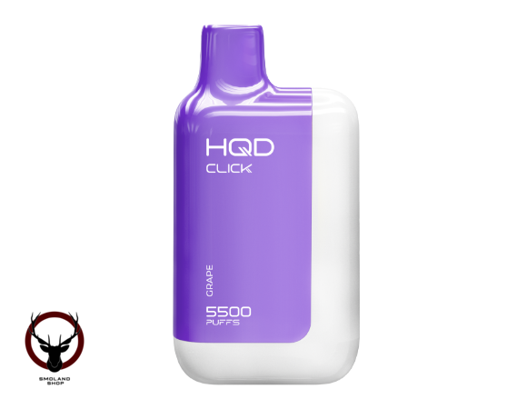 Электронная сигарета HQD CLICK Устройство + картридж Виноград (5500 затяжек)
