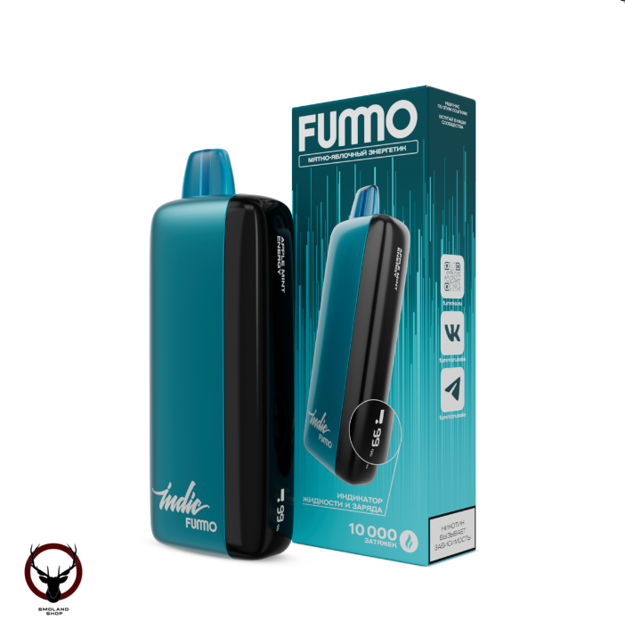 Электронная сигарета FUMMO INDIC Мятно-яблочный энергетик (10 000 затяжек)
