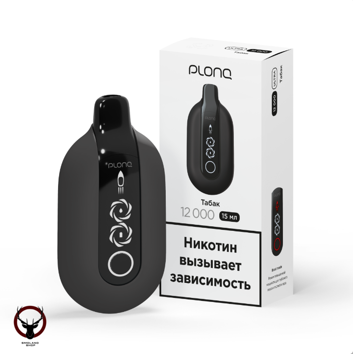 Электронная сигарета PLONQ ULTRA Табак (12000 затяжек) 20 мг