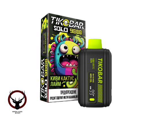 Электронная сигарета TIKOBAR SOLO Киви Кактус Лайм 9000 затяжек