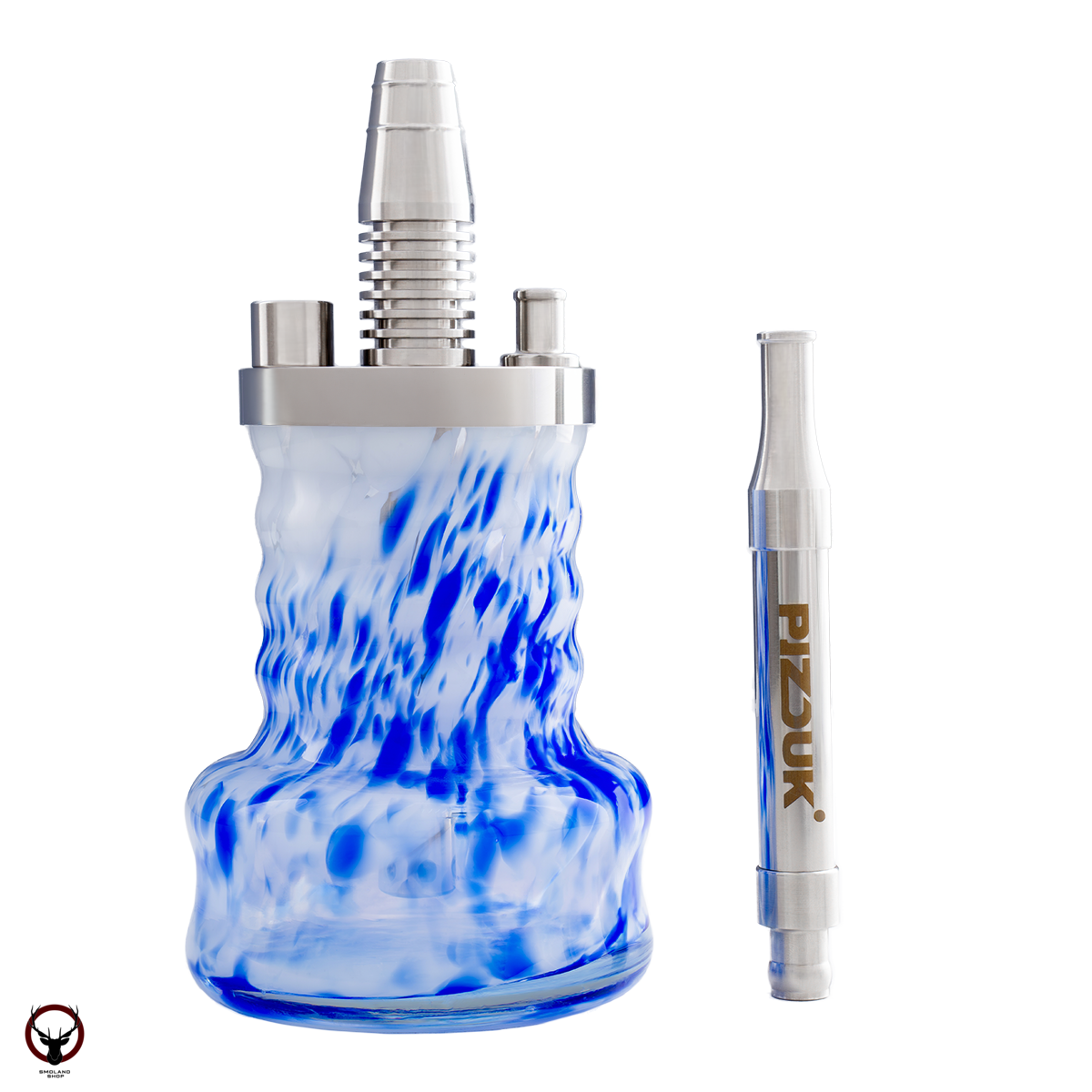 Кальян Pizduk Hookah (red-bag) бело-синяя колба