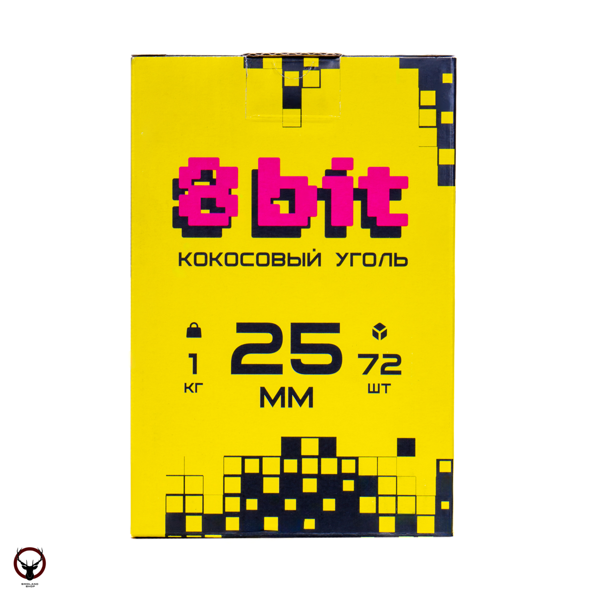 Уголь 8 Bit кокосовый 72 шт (25 мм)