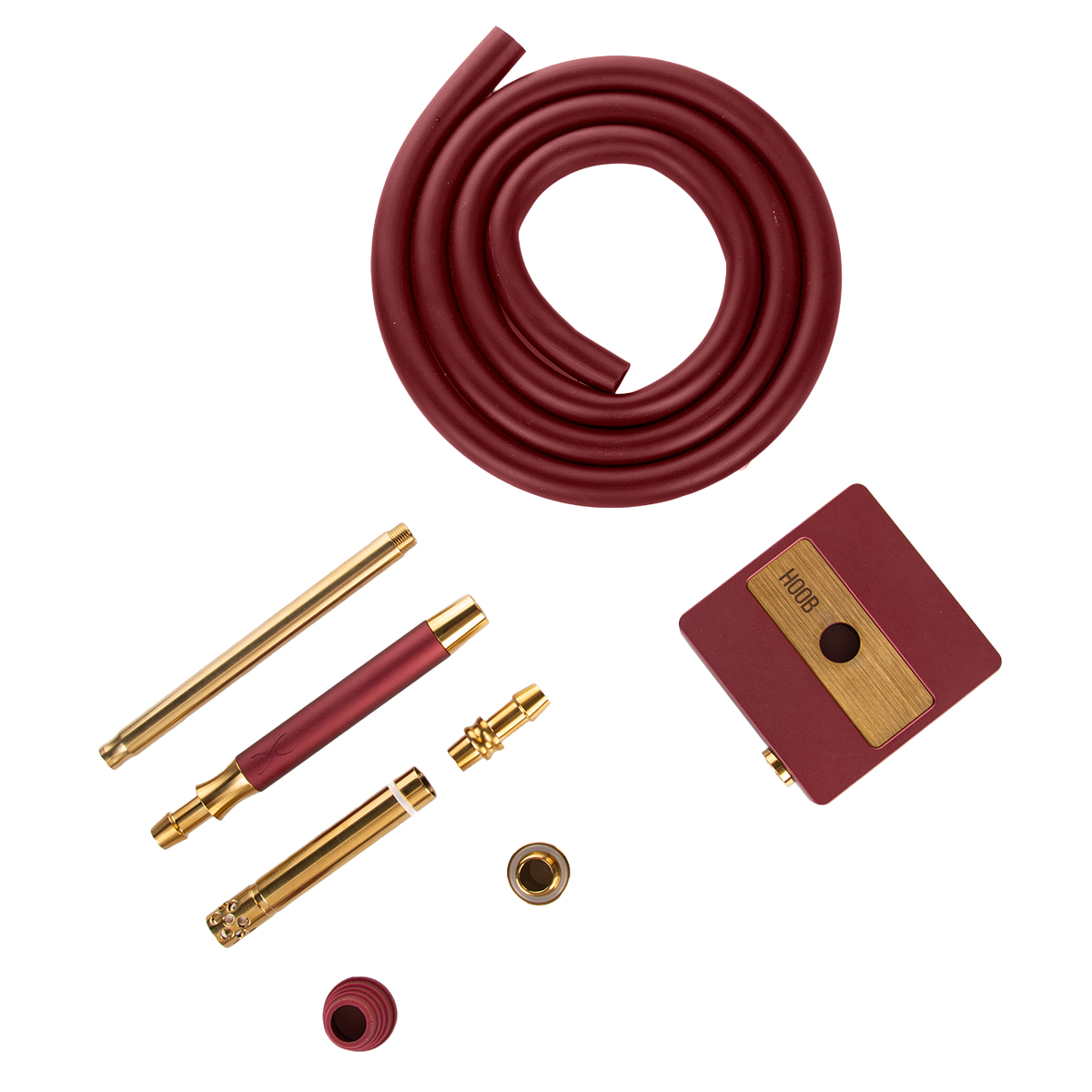 Кальян Hoob subAtom Wine Red x Gold | Cube mini Gold